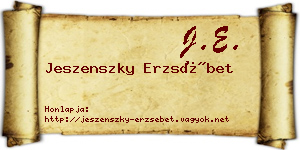 Jeszenszky Erzsébet névjegykártya