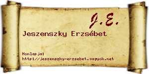 Jeszenszky Erzsébet névjegykártya